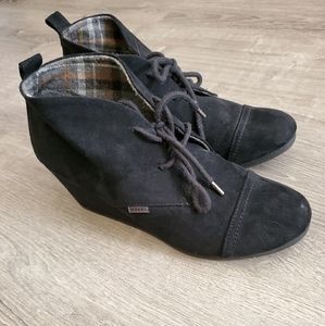 ☆|Bongo|☆ Black Wedge Booties